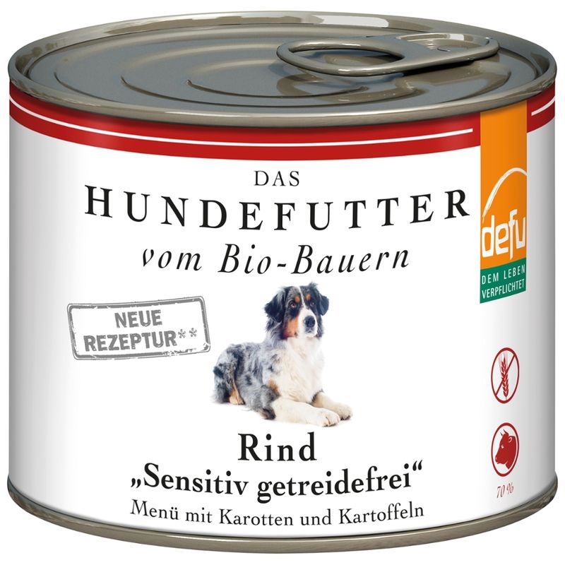 defu - Das Tierfutter vom Bio-Bauern Hund Rind "Sensitiv getreidefrei" - Produktbild