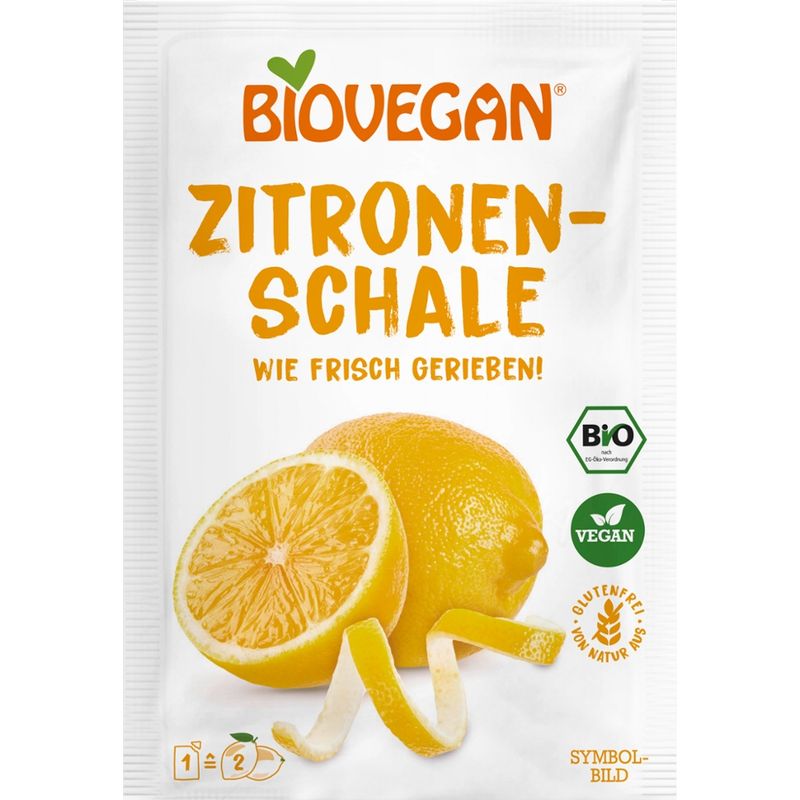 Biovegan Meine Zitroneschale, gerieben, BIO, BV, 9g - Produktbild