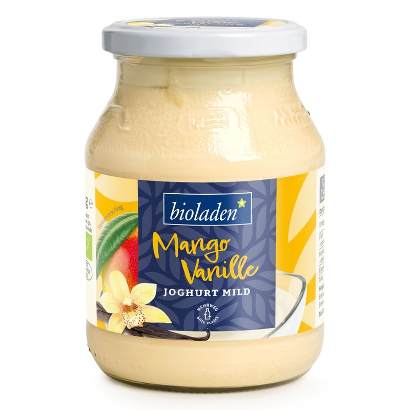 bioladen Joghurt mild Mango-Vanille, 3,5 % Fett - Produktbild
