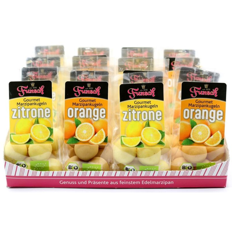 Funsch Marzipan BIO Gourmet Kugeln Orange - Produktbild