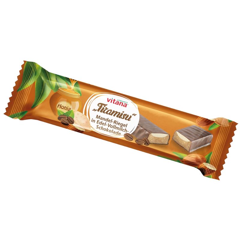 vitana Gesunde Ernährung Bio-Tiramisu Riegel mit Vollmilch-Schokolade überzogen - Produktbild