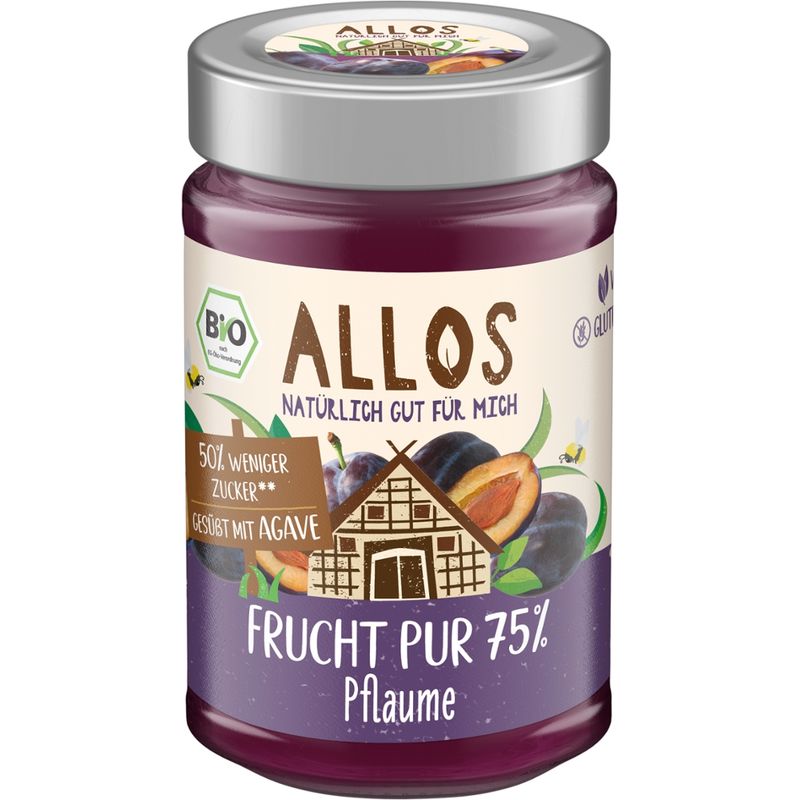 Allos Frucht Pur 75% Pflaume - Produktbild