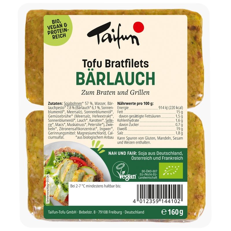 Taifun Tofu Bratfilets Bärlauch - Produktbild