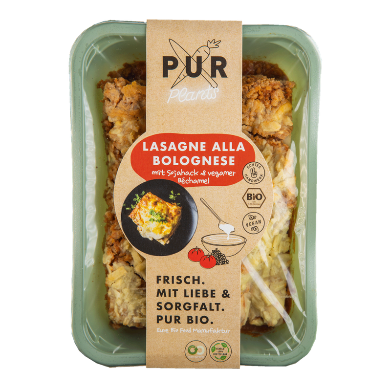 PUR PLANTS  PUR Lasagne alla Bolognese mit Sojahack und veganer Béchamel - Produktbild