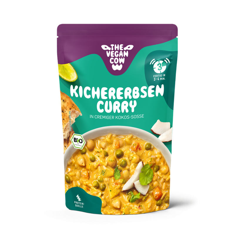 THE VEGAN COW Kichererbsen Curry in cremiger Kokos-Sosse - Produktbild