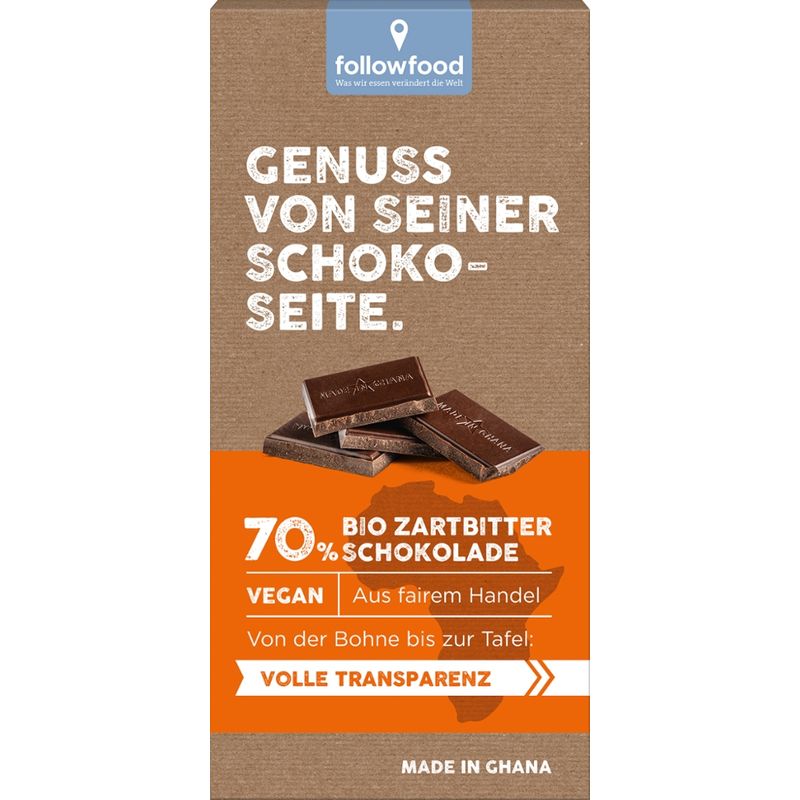 followfood Bio Zartbitter Schokolade, mindestens 70% Kakao - Produktbild