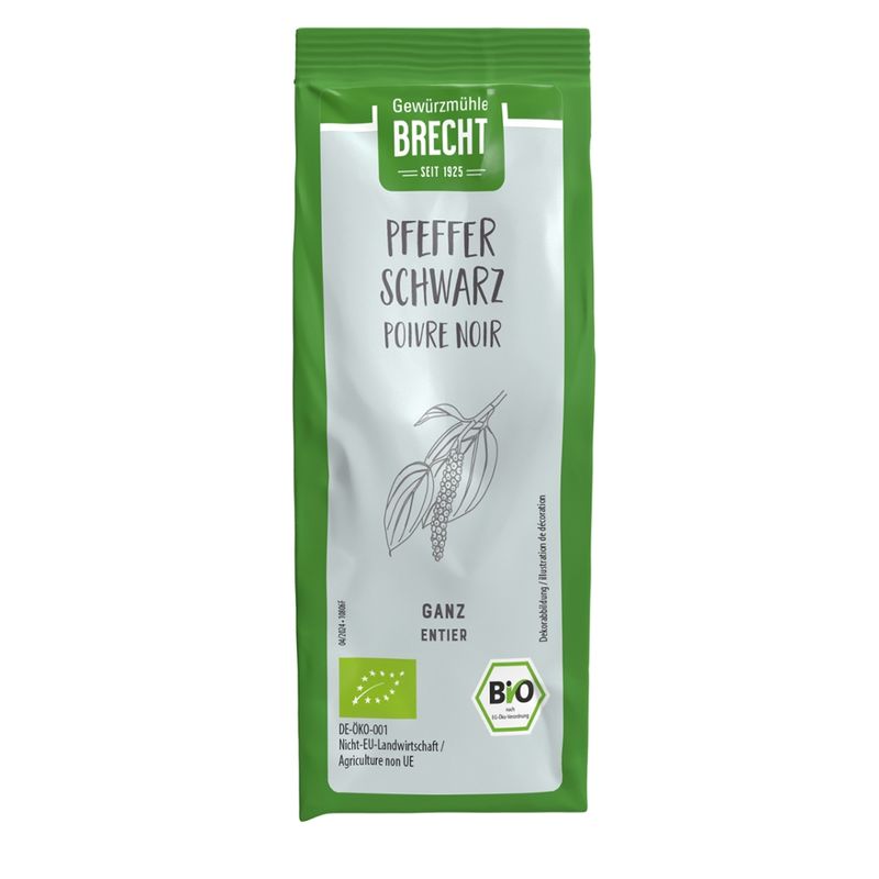 Gewürzmühle Brecht Pfeffer schwarz ganz bio - NFB - Produktbild