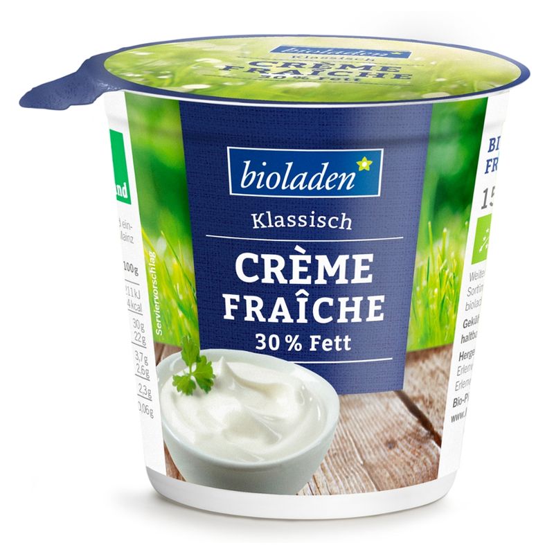 bioladen Crème fraîche, 30% Fett im Becher - Produktbild