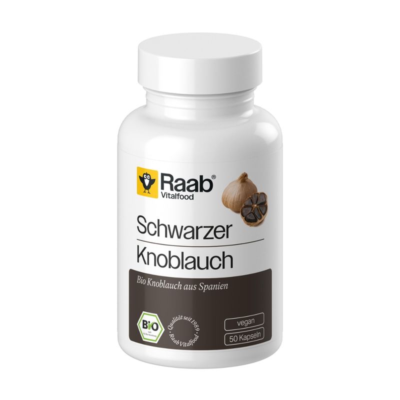 Raab Vitalfood Bio Schwarzer Knoblauch Kapseln - Produktbild