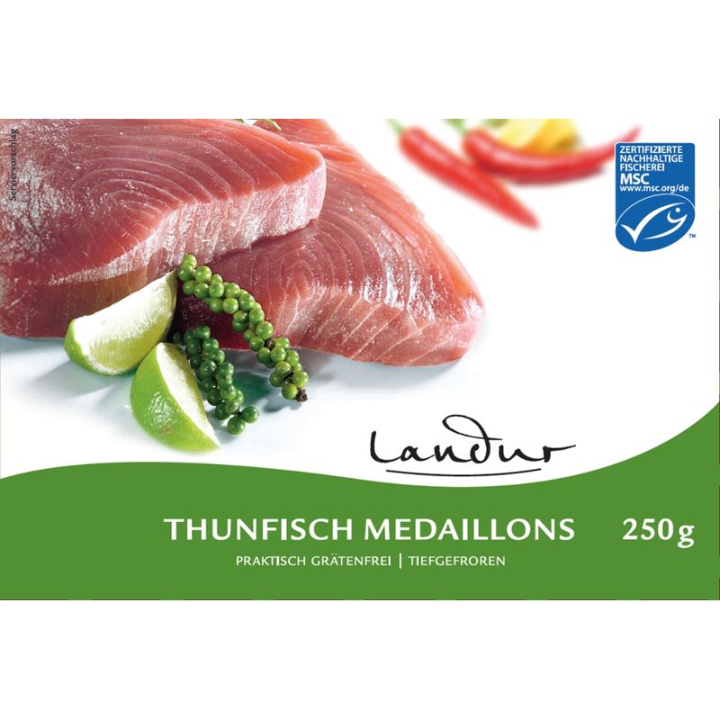 Landur LAN MSC Thunfisch Medaillons grün 250g - Produktbild