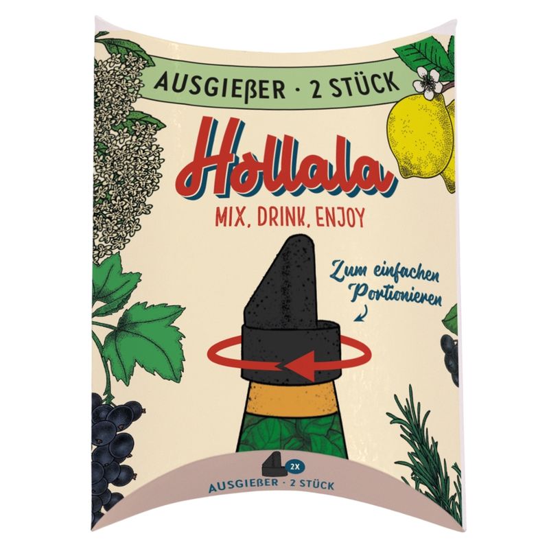 Hollala Ausgießer 2 Stück für HOLLALA Bio Sirup Flaschen - Produktbild