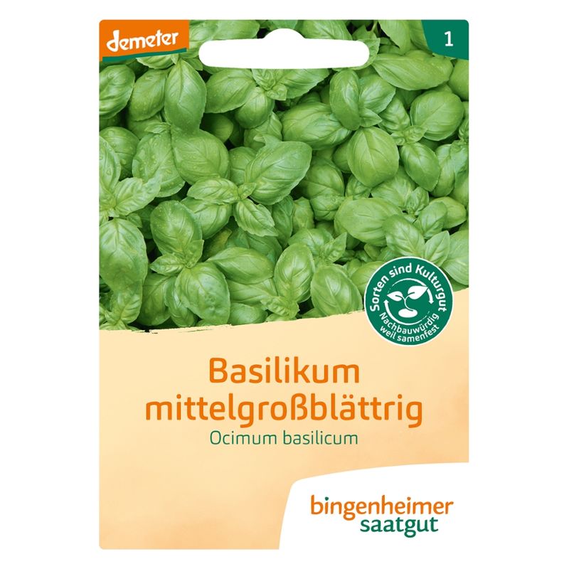 Bingenheimer Saatgut Basilikum mittelgroßblättrig - Kräuter (Saatgut) - Produktbild