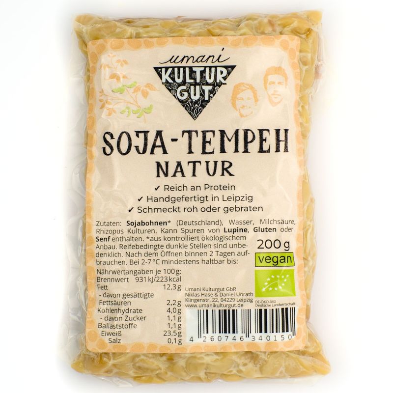 Umani Kulturgut Bio Soja-Tempeh Natur 200 g - Produktbild