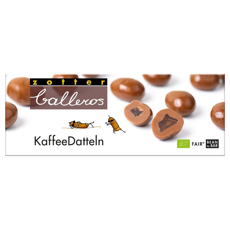 Zotter Schokolade balleros "KaffeeDatteln" - Produktbild