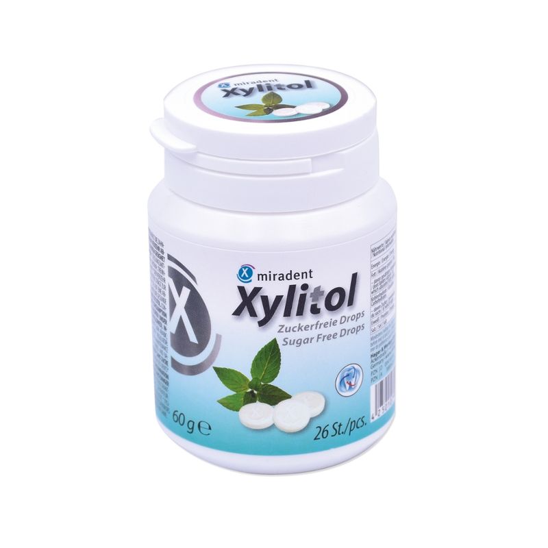 miradent miradent Xylitol zuckerfreie Drops, Minze - Produktbild