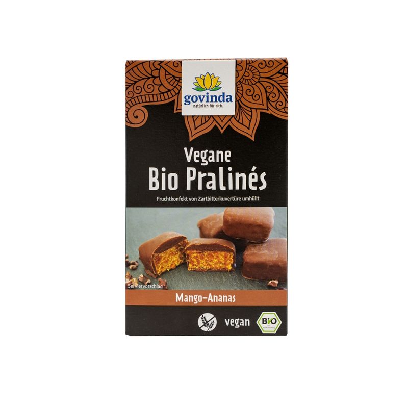 Govinda Govinda Vegane Bio Pralinés Mango-Ananas 70g - Produktbild