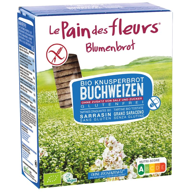 Blumenbrot Bio Knusperbrot Buchweizen ohne Zusatz von Salz und Zucker - Produktbild