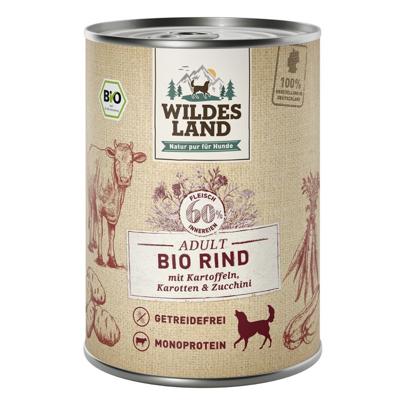 Wildes Land Wildes Land BIO Adult Rind mit Kartoffel & Karotte NF 400 g - Produktbild