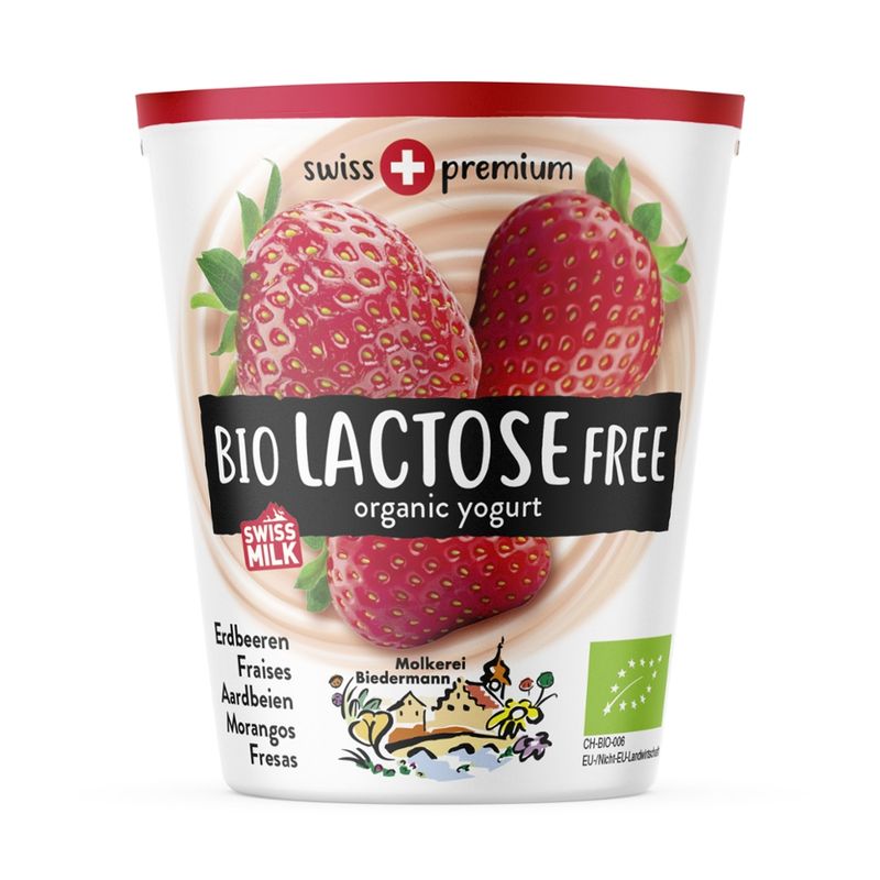 Molkerei Biedermann Bio Jogurt lactosefrei Erdbeer - Produktbild