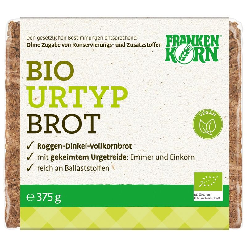 Frankenkorn Bio Roggen-Dinkel-Vollkornbrot mit gekeimtem Emmer, Einkorn und Dinkel - Produktbild