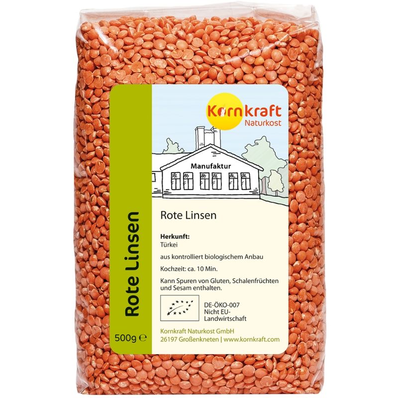 Kornkraft Linsen, rot - Produktbild