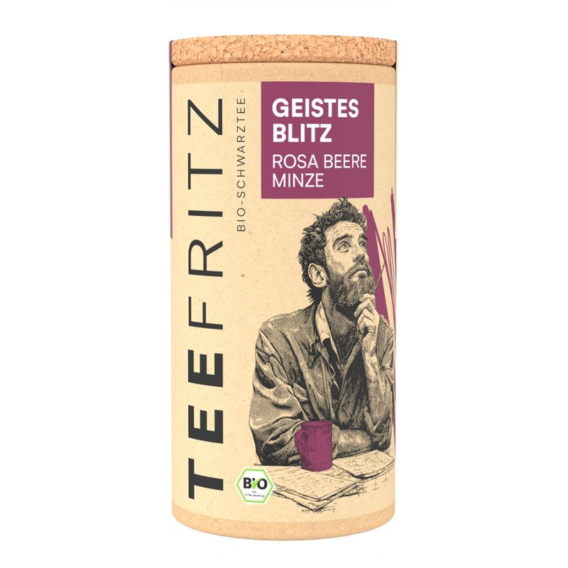 Biolotta TeeFritz Geistesblitz - Bio Schwarztee mit Rosa Beere - Minze - Produktbild