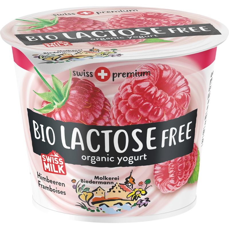 Molkerei Biedermann Bio Jogurt lactosefrei Himbeer - Produktbild