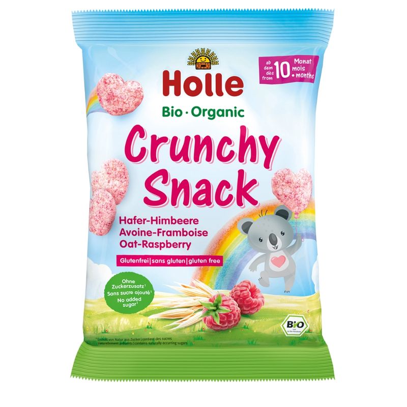 Holle  Bio-Crunchy Snack Hafer-Himbeere - Produktbild