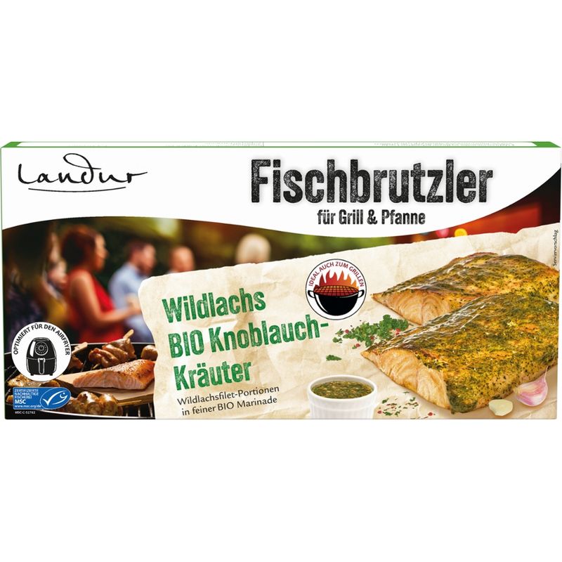 Landur LAN MSC Wildlachs in Bio Marinade Knoblauch Kräuter 250g - Produktbild