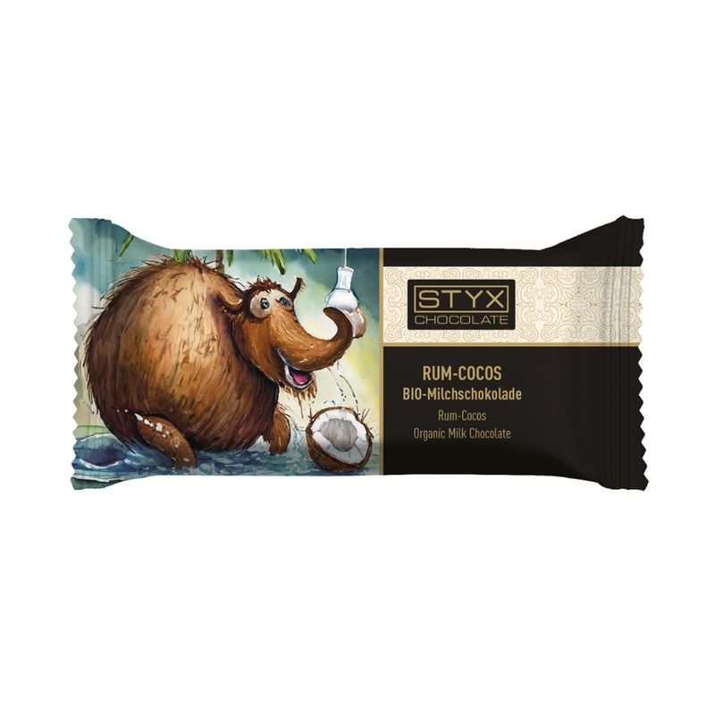 Styx Naturcosmetic BIO-Milchschokolade gefüllt mit 70% Rum-Cocos-Ganache 70g - Produktbild
