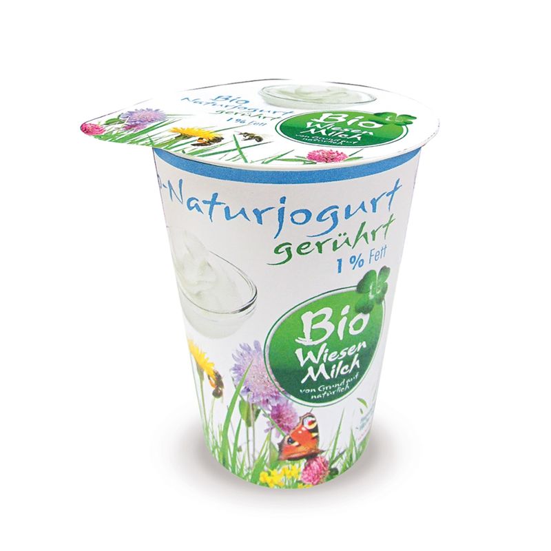 BioWiesenmilch Bio Wiesenmilch Naturjogurt 1% Fett, 200g - Produktbild