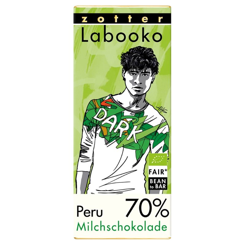 Zotter Schokolade Labooko - 70% Milchschokolade Peru - Produktbild