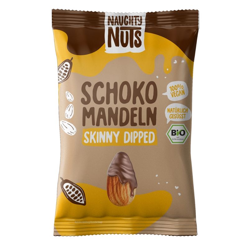 Naughty Nuts Bio Skinny dipped chocolate almonds, bio, 40 g Naughty Nuts - Produktbild