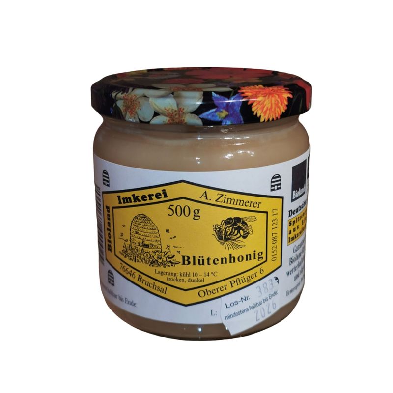 Imkerei Zimmerer 0024 Bioland Blütenhonig 500g - Produktbild