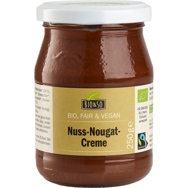 Bio&So Nuss-Nougat-Creme, 250g - Produktbild