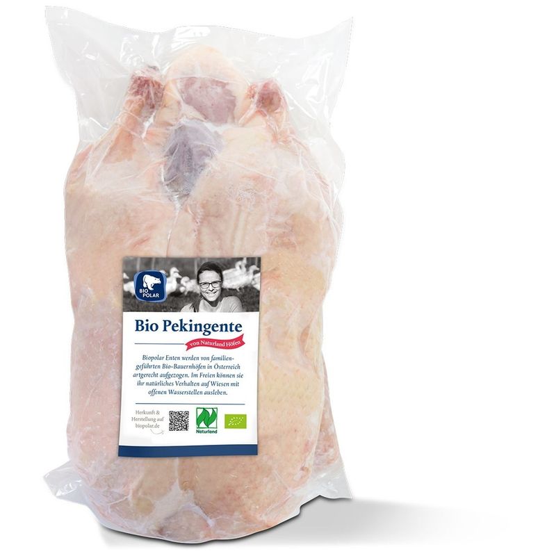 Biopolar Bio Peking-Ente, Hkl. A, bratfertig, ohne Magen, vakuumiert, tiefgefroren - Produktbild