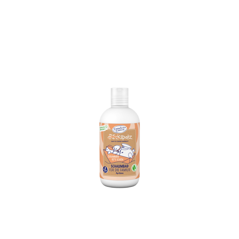 Dresdner Essenz Dreckspatz  Dresdner Essenz Dreckspatz Schaumbad Aprikose (Zusammen ist`s Schön)  300ml - Produktbild