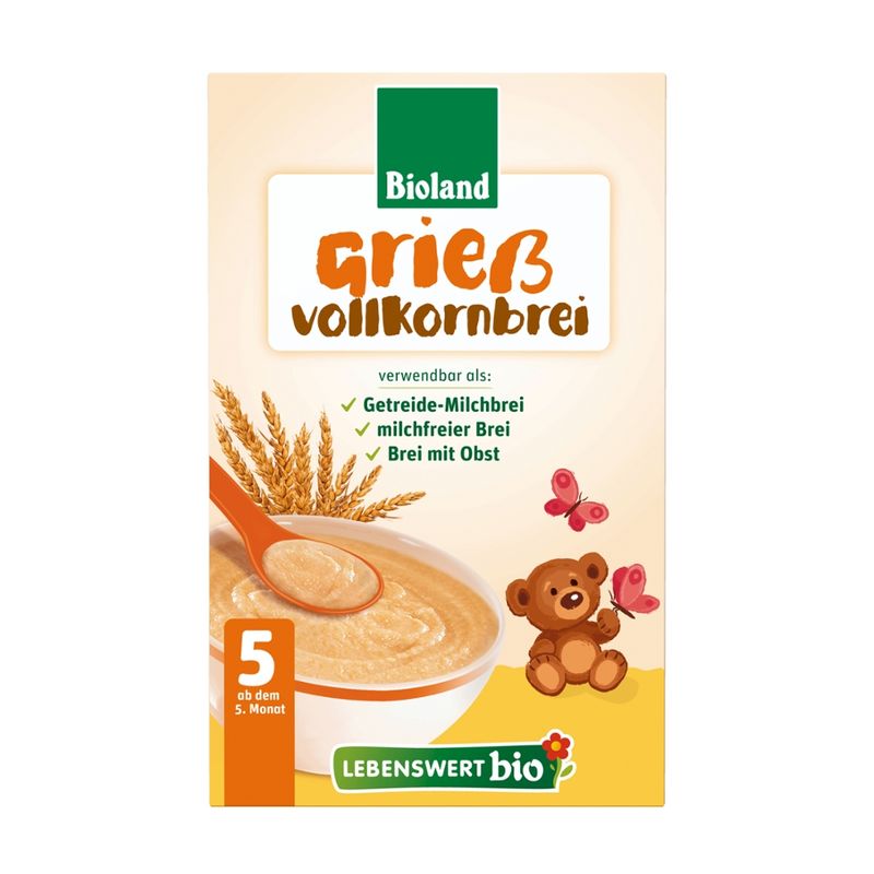 Lebenswert bio Grieß-Vollkornbrei - Produktbild