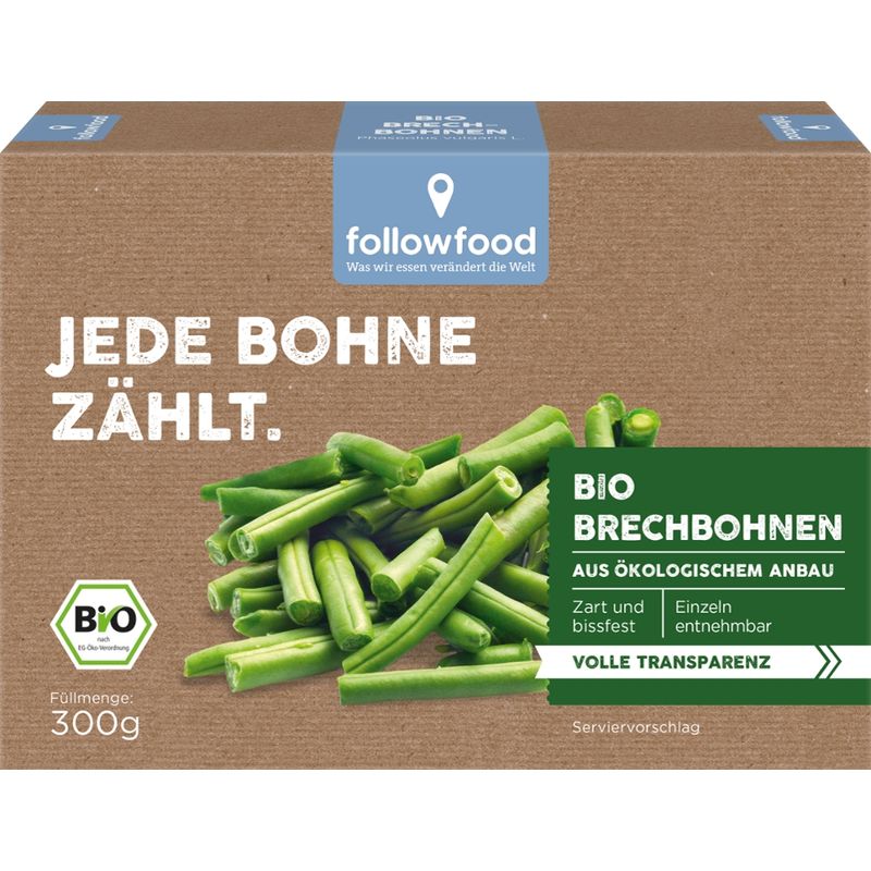 followfood Bio Brechbohnen, blanchiert, tiefgefroren. - Produktbild