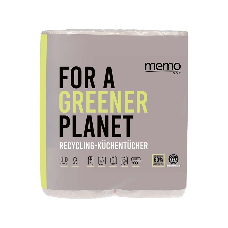 memo memo Küchenrollen "Recycling Strong & Dry" 2 Stk. - Produktbild