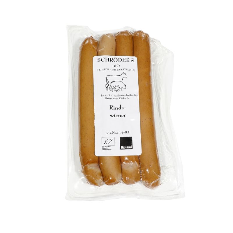 Schröder's Bio Fleisch- und Wurstwaren Wiener 4x50 g - Produktbild