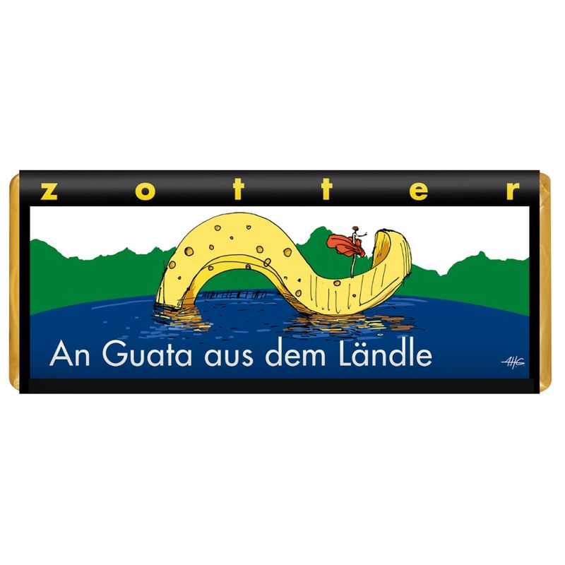 Zotter Schokolade An Guata aus dem Ländle - Käse-Schokolade - Produktbild
