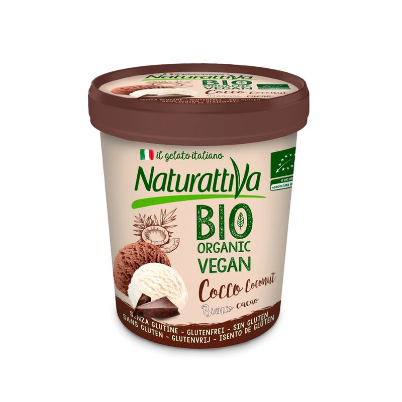 Naturattiva Naturattiva Bio-Eis auf Kokosnussbasis Vanille-Kakao im 300g Becher - Produktbild