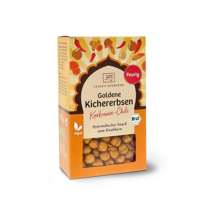 Classic Ayurveda Goldene Kichererbsen, Kurkuma-Chili, bio, 100 g - Produktbild