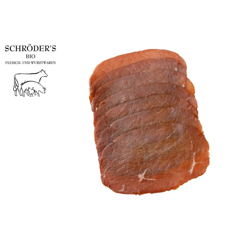 Schröder's Bio Fleisch- und Wurstwaren Rinderschinken geräuchert 80 g - Produktbild