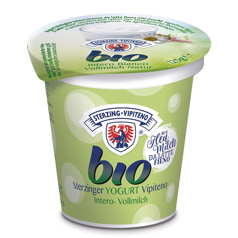 Joghurt Sterzing BIO Bio Vollmilchjoghurt aus Heumilch G.T.S. - 125g - Natur - Produktbild