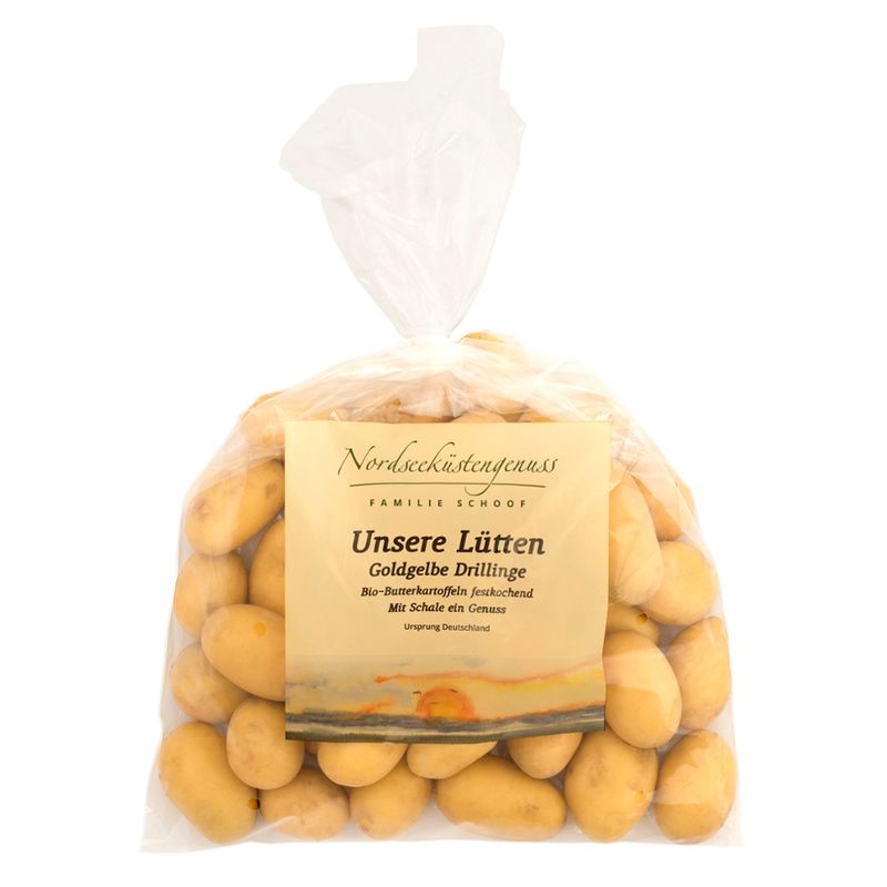 Nordseeküstengenuss Unsere Lütten - Goldgelbe Drillinge - Bio-Butterkartoffeln - Produktbild