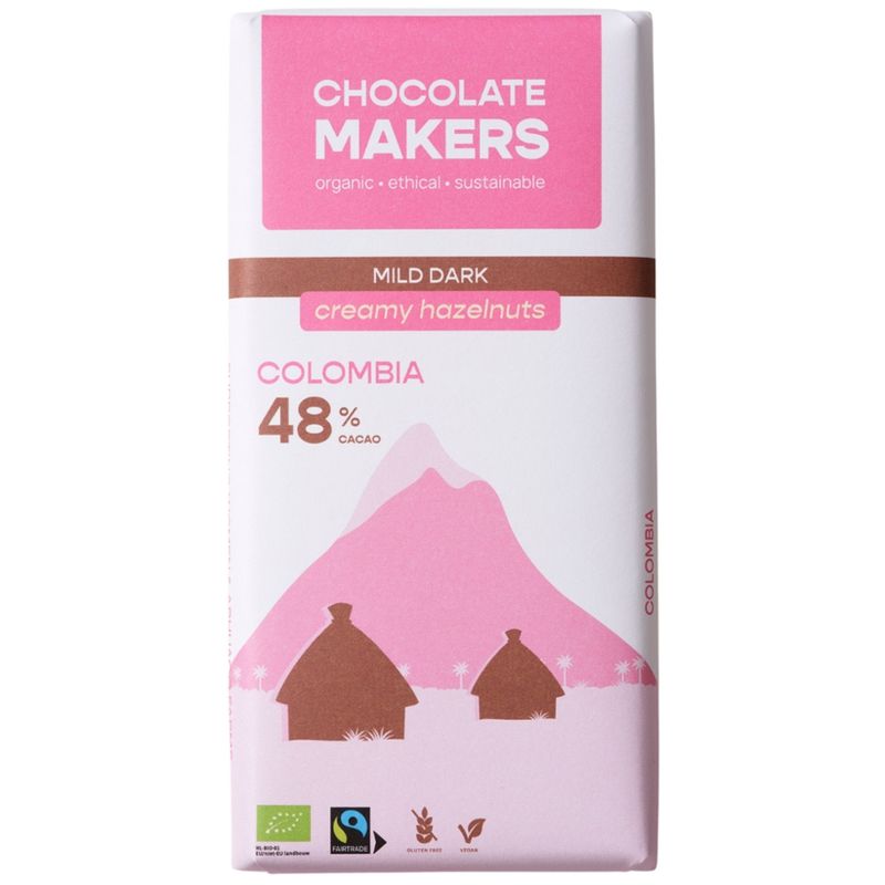 Chocolatemakers Kolumbien Mild Pur 48% Haselnusscreme - Produktbild