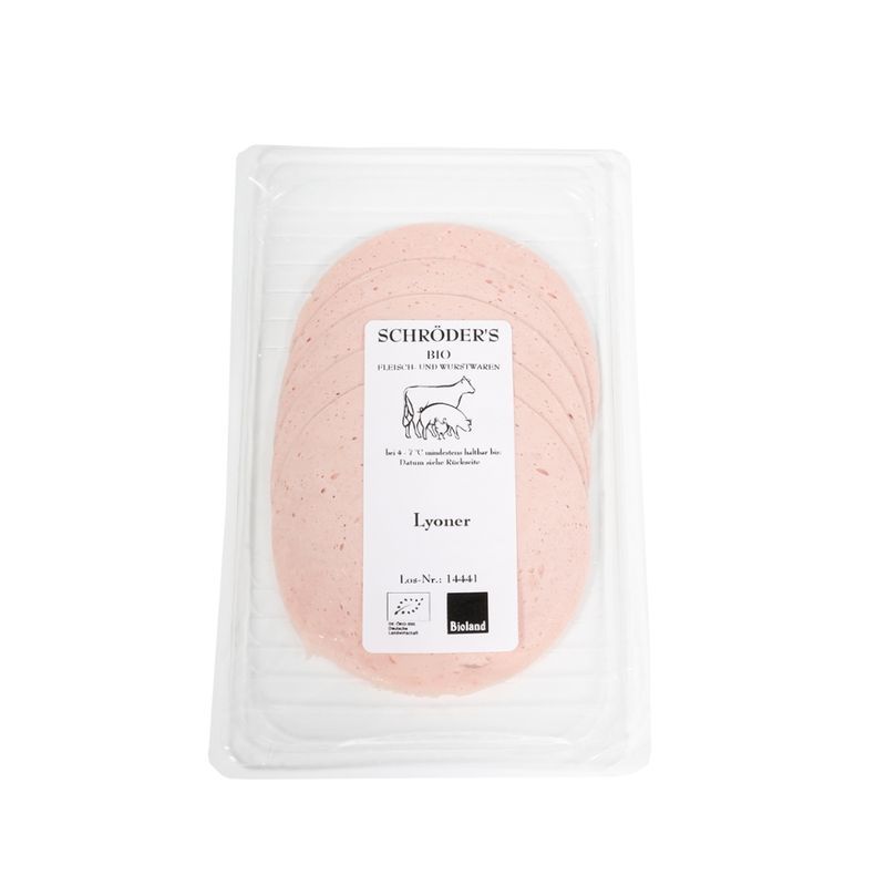 Schröder's Bio Fleisch- und Wurstwaren Lyoner in Scheiben ca. 80 g - Produktbild