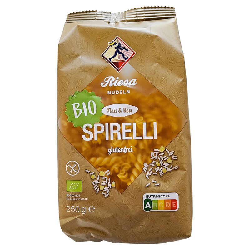 Riesa Bio Nudeln Riesa Mais-Reis Spirelli glutenfrei 250g - Produktbild